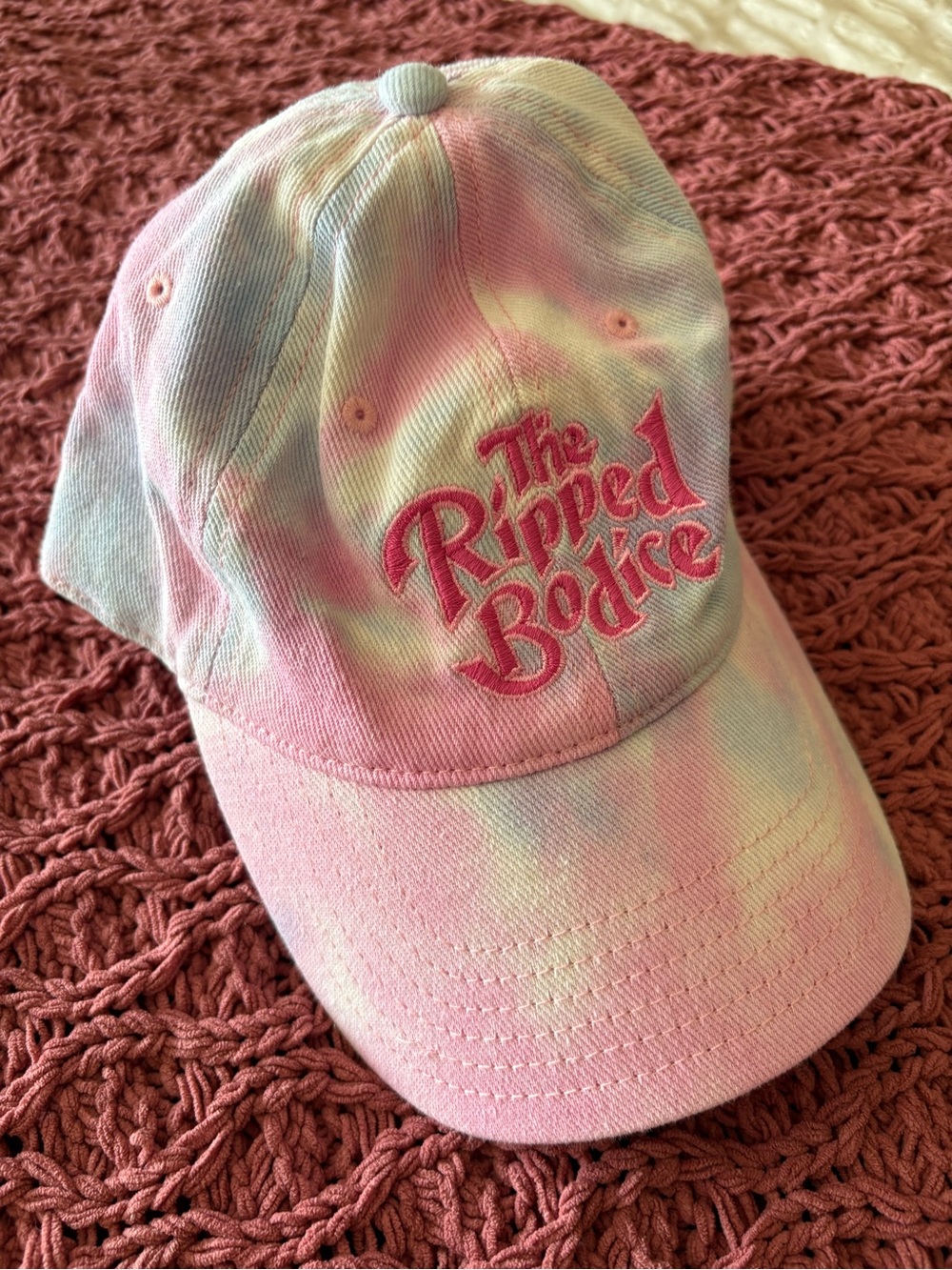 The Ripped Bodice Bookstore Tie dye baseball hat